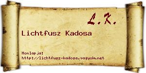 Lichtfusz Kadosa névjegykártya